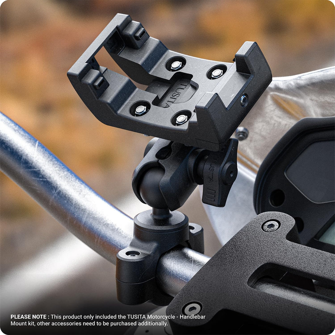 TUSITA Motorrad Halterung Kompatibel mit Garmin Montana, Zumo XT GPS - Schienenbasis Short Arm, Shor