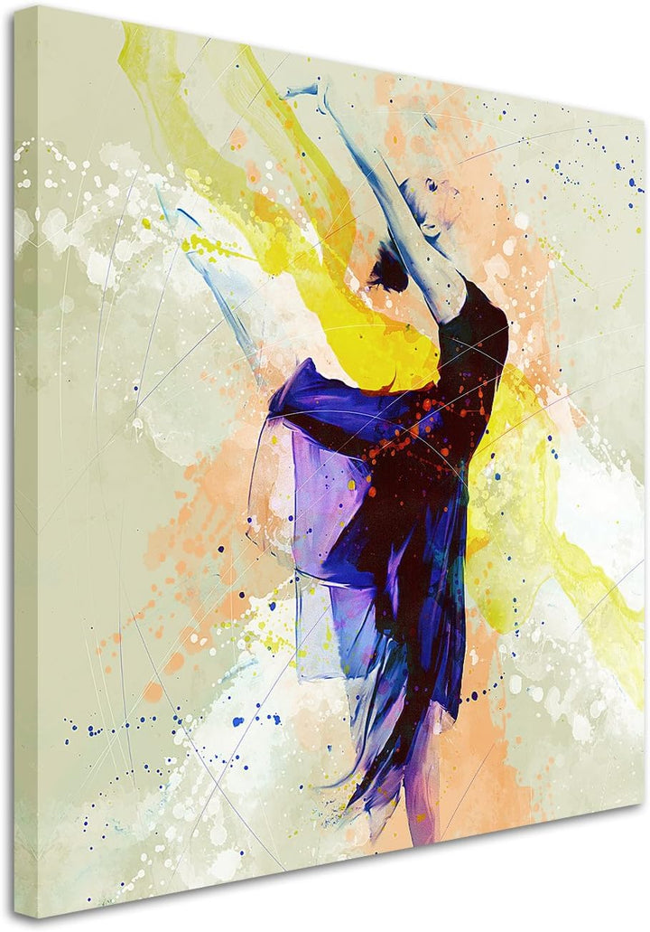 Ballett V 60x60cm Wandbild SPORTBILD Aquarell Art tolle Farben von Paul Sinus