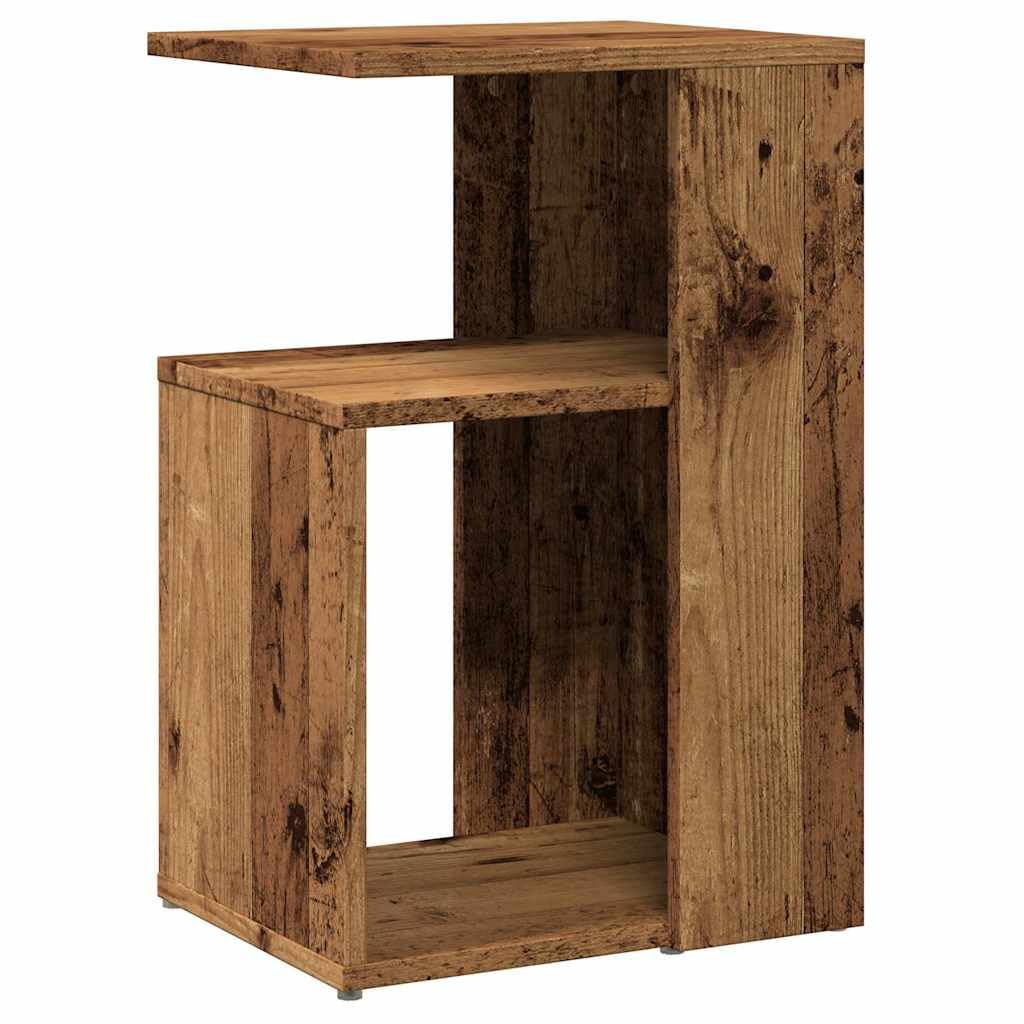 vidaXL Beistelltisch Altholz-Optik 36x30x56 cm Holzwerkstoff, Ablagetisch, Sofatisch, Wohnzimmertisc