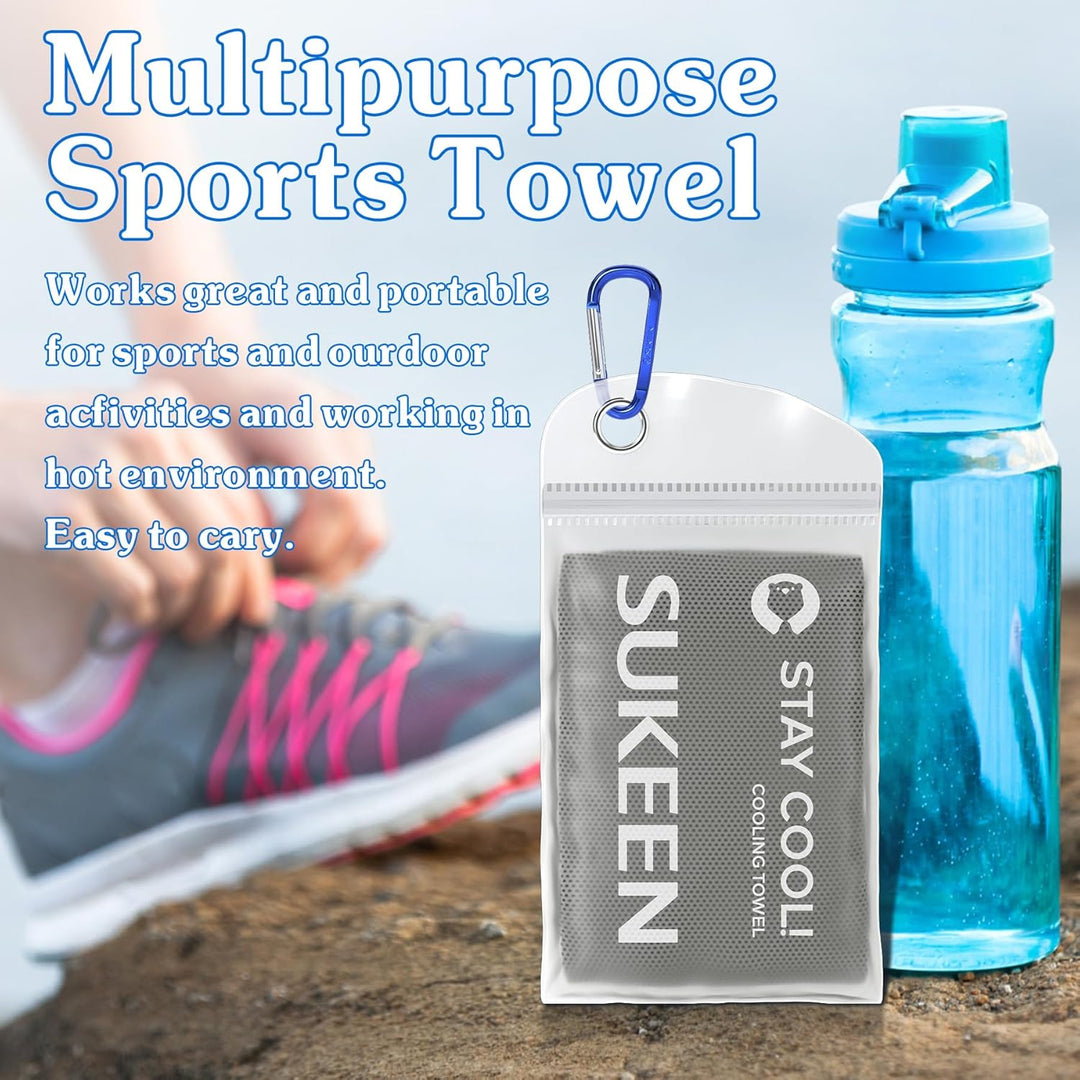 Sukeen Kühlendes Handtuch, Kühlhandtuch Cooling Towel, Gym Handtuch, Eishandtuch Kühltuch Hals, Kühl