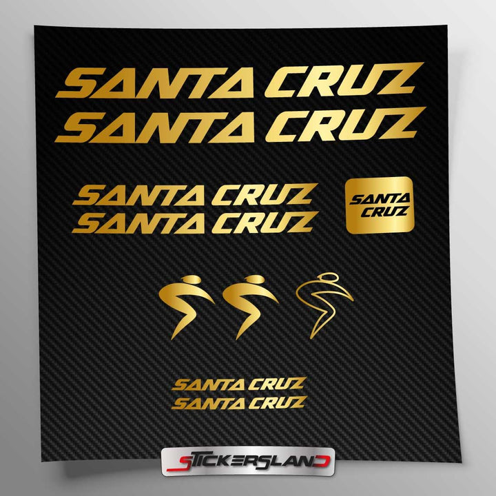 Stickersland® Aufkleber-Set kompatibel mit Rahmen Santa Cruz MTB Mountainbike und Helm | Decals Aufk