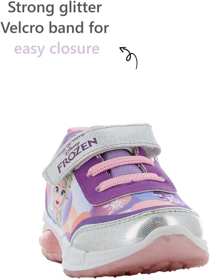 Disney Frozen Schuhe Mädchen 2 bis 8 Jahre, Kinderschuhe mit Anna und ELSA Motiv, Leuchtschuhe Kinde