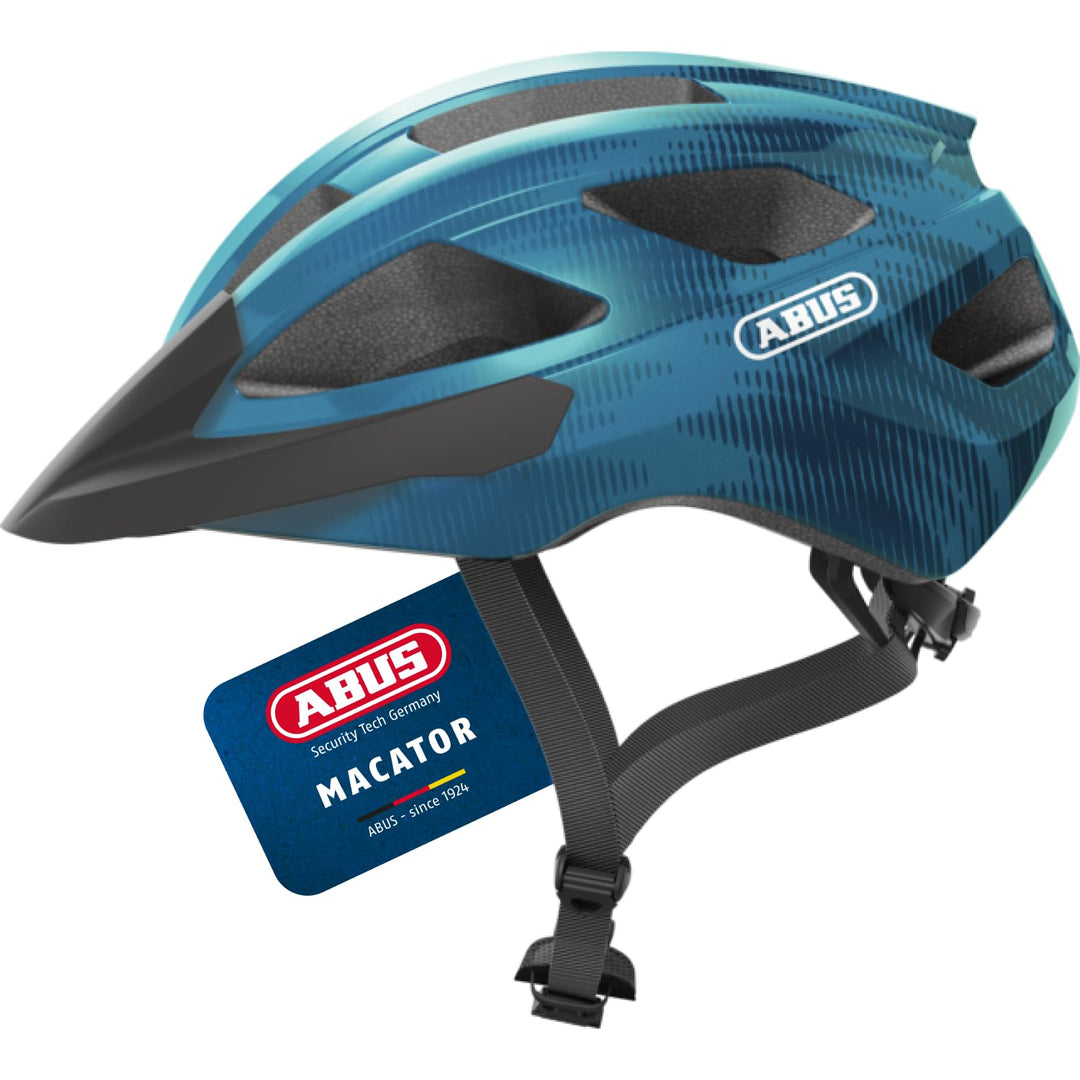ABUS Rennradhelm Macator - sportiver Fahrradhelm für Einsteiger - auch für Zopfträger/-innen - für D