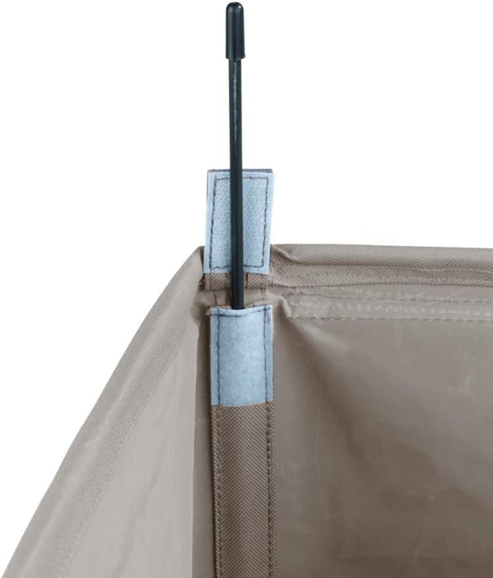 WENKO Wäschesammler Tresco Beige - Wäschekorb Fassungsvermögen: 50 l, Polyester, 33 x 60 x 33 cm, Be