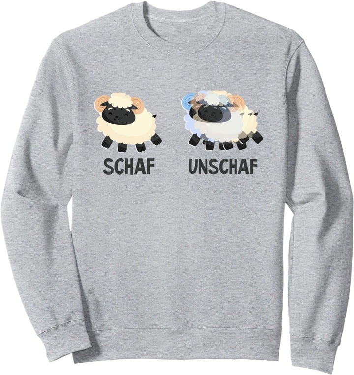 Schaf Unschaf Tshirt - Scharf Unscharf Wortwitz Wortspiel Sweatshirt
