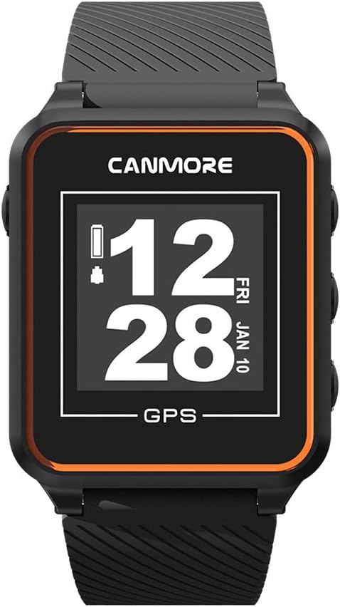 CANMORE TW353 Golf-GPS-Uhr, kontrastreiches LCD-Display, leichtes Golfzubehör, orange, orange