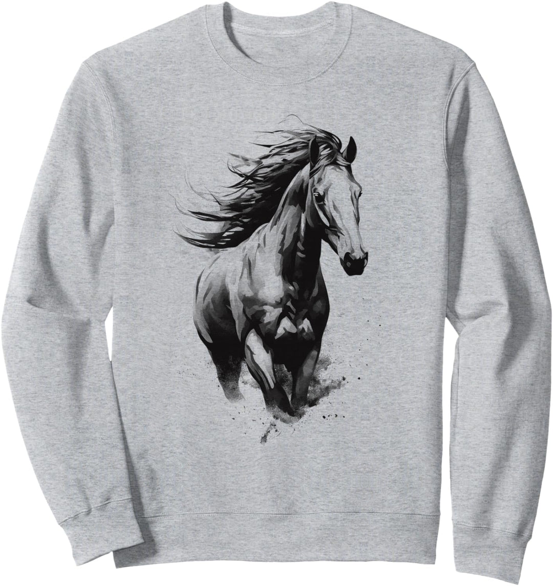 Pferdemotiv Pferd Reiten Pferdemädchen Reitsport Reiterin Sweatshirt