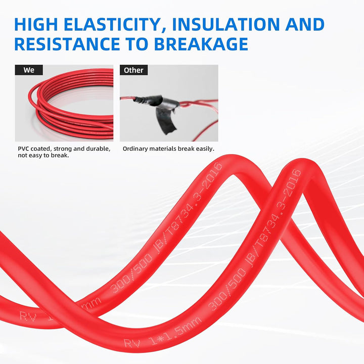 Fahrzeugleitung 1,5 mm² FLRY B asymmetrisch KFZ Kabel Litze Aderleitung flexibel Kupferkabel rot 1.5