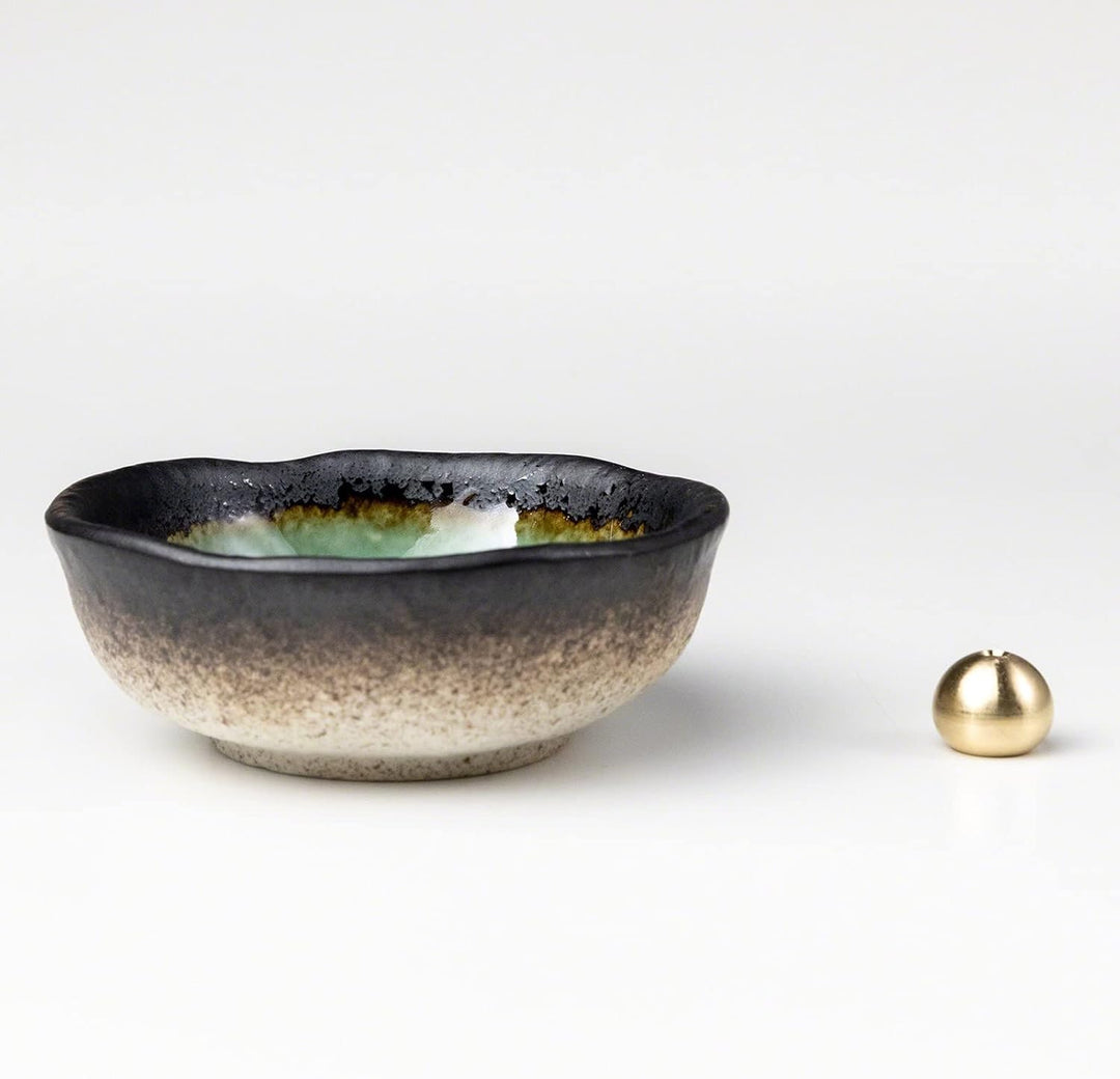 Asayu Japan Mini Räucherstäbchenhalter für Stäbchen 8.3cm, Traditioneller Made in Japan Keramik-Asch