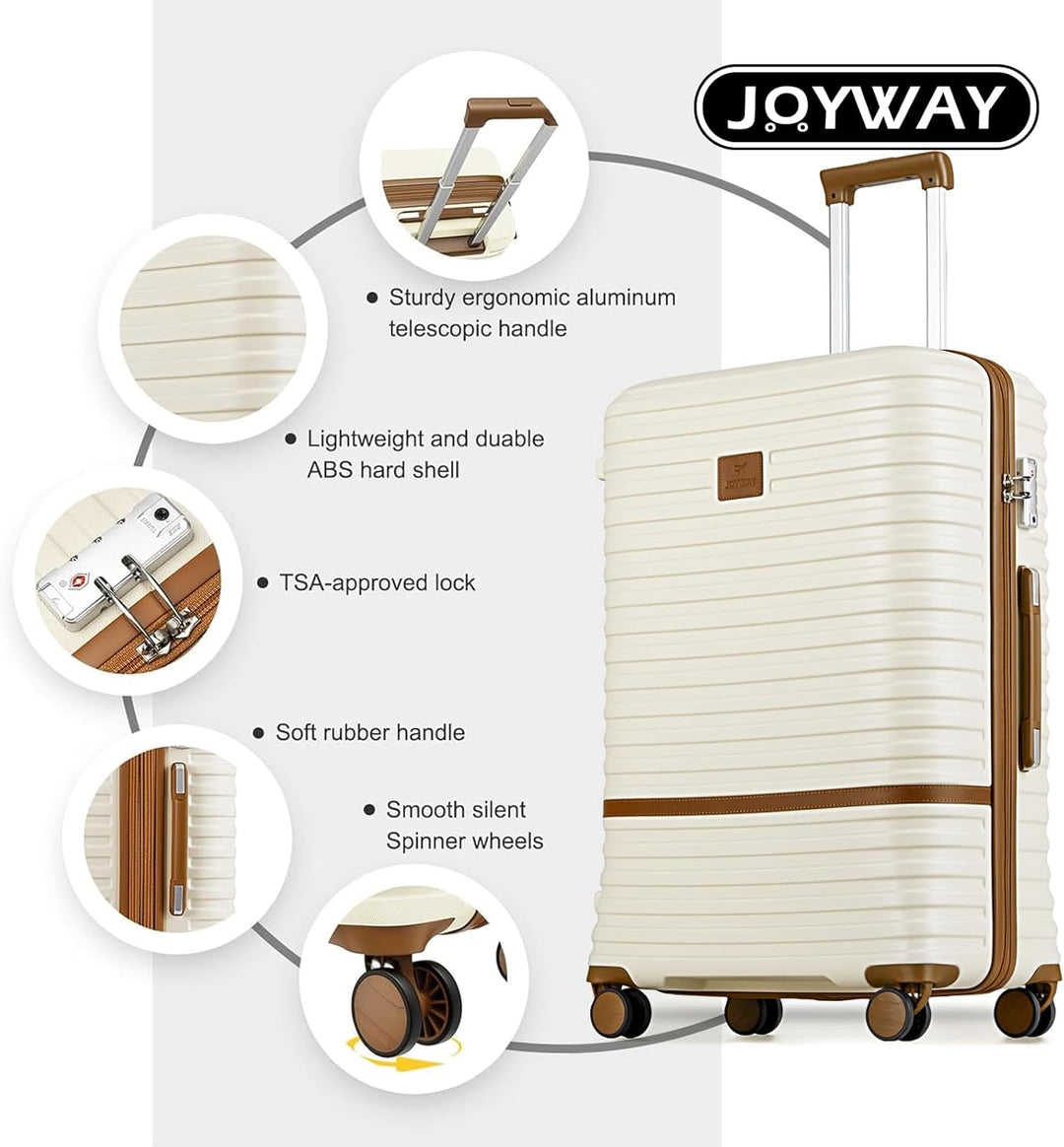 Joyway 28“ Koffer Reisekoffer von ABS Hartschalen Erweiterbar Trolley Kofferset mit TSA Schloss und