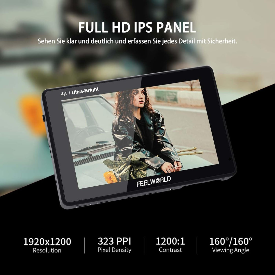 Feelworld LUT7 7 Zoll 2200nit Ultra Bright 3D Lut Touch Screen DSLR Kamera Field Monitor 1920x1200 I