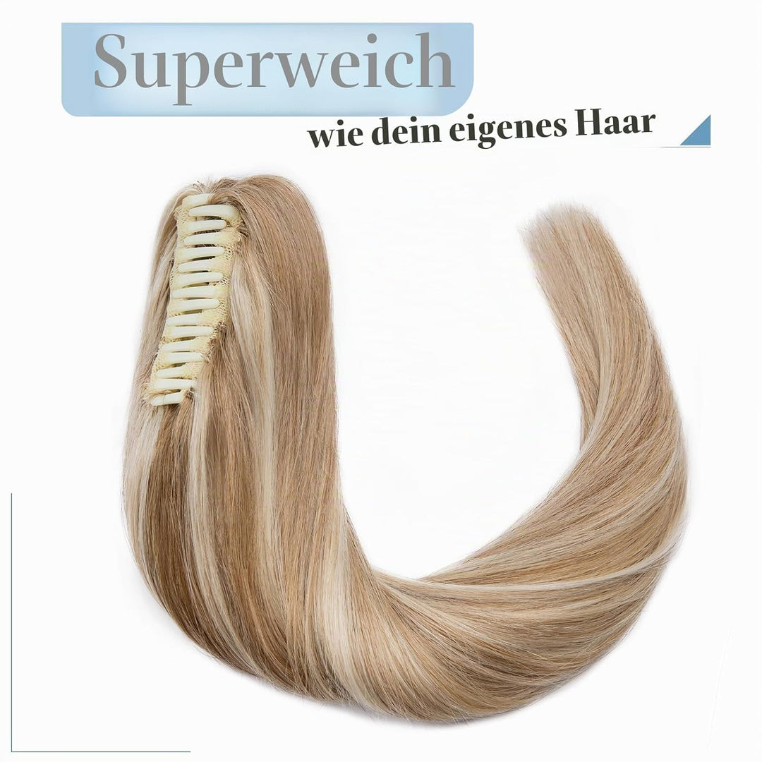 SEGO Ponytail Extension Echthaar Pferdeschwanz Zopf Clip in Haarteil Haarverlängerung 100% Remy Haar