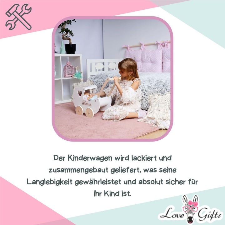 Love Gifts® Walker - Puppenwagen ab 1 Jahr | Lernlaufwagen für Kleinkinder | Lernlaufhilfe, Montesso