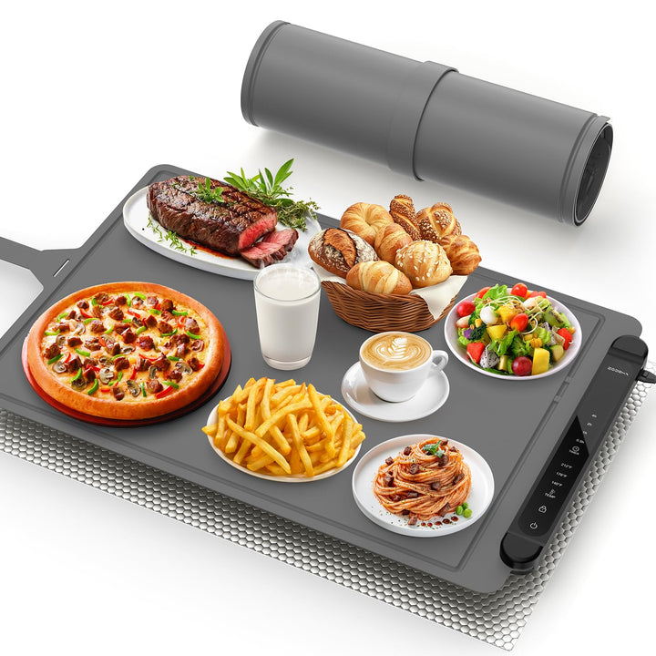 Silikon Warmhalteplatte Elektrisch für Speisen: 60×40 cm Tragbare Regelbar Wärmeplatte Essen Kueche