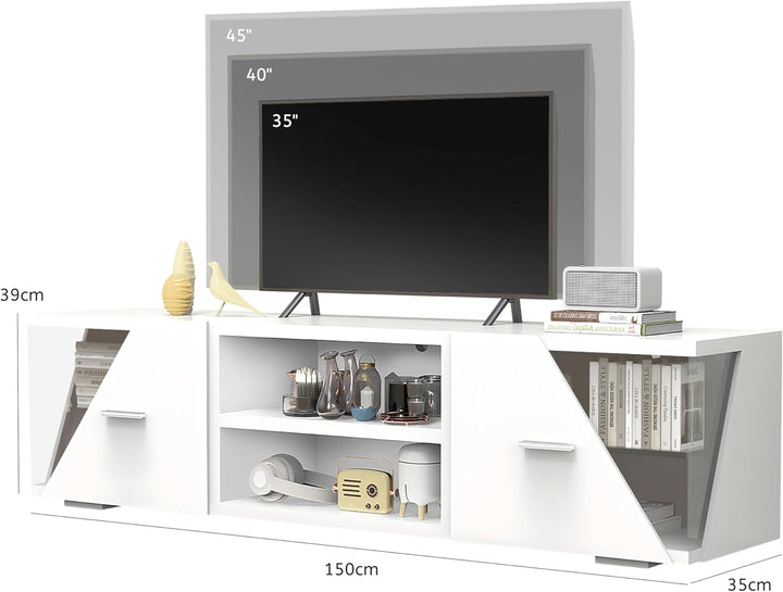 LED TV Schrank mit Beleuchtung LED TV-Ständer mit Aufbewahrung, Regal für Wohnzimmer Farben RGB Fern