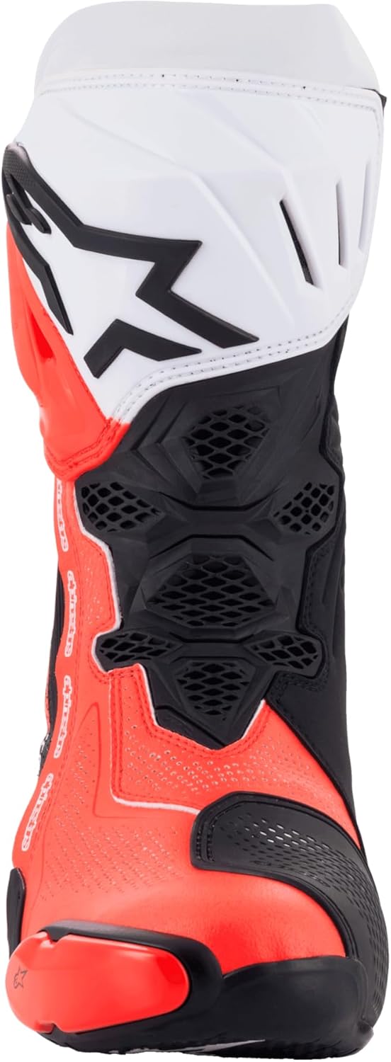 Alpinestars Herren X Tech 7 Stiefel Schwarz (Grösse 44) 44 EU Schwarz Weiss Rot Fluoreszierendes Gel