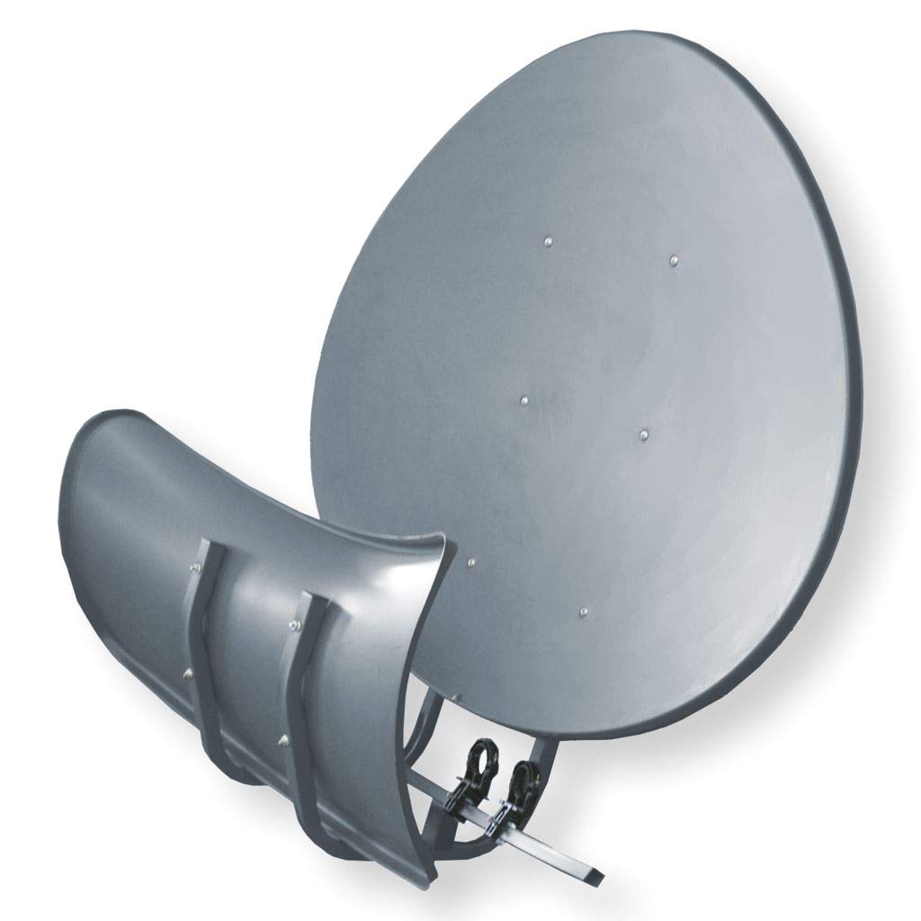 Satspiegel Toroidal (Wavefrontier) T90 P - dunkelgrau - Multifocus Antenne - inkl. 5 Stück LNB Halte