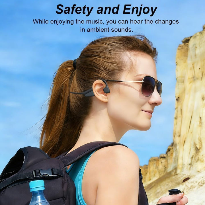 Knochenschall Kopfhörer, Open Ear Bluetooth 5.3 Kopfhörer Kabellos, 8 Stunden Akkulaufzeit, IPX5 was