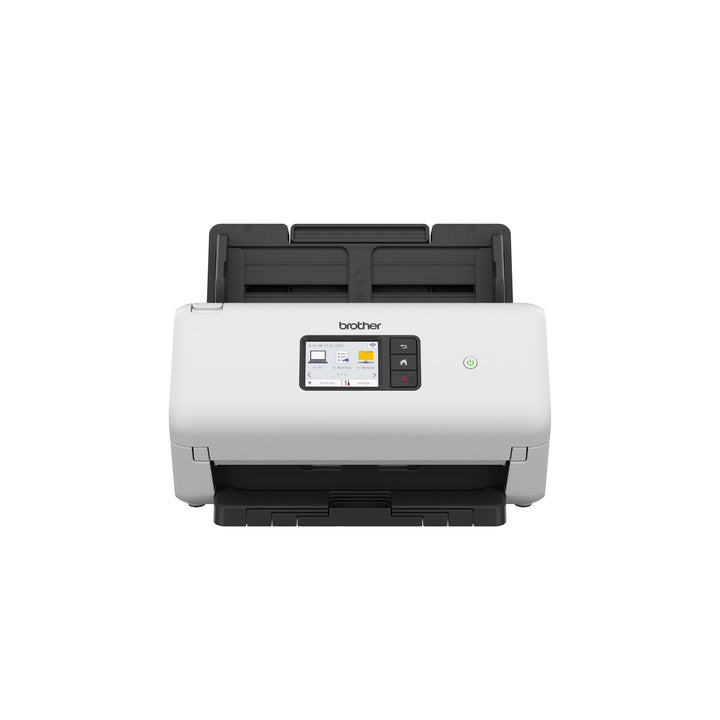 Brother ADS-4550W, Flexibler Dokumentenscanner mit USB, LAN und WLAN, Duplex Scan, Touchscreen, Weis
