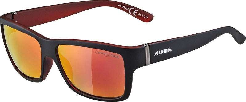 ALPINA KACEY - Verspiegelte und Bruchsichere Sonnenbrille Mit 100% UV-Schutz Für Erwachsene Black Ma