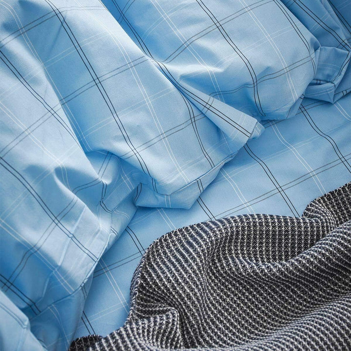 Marc O Polo Bettwäsche Tolva Soft Blue 1 Bettbezug 200 x 200 cm + 2 Kissenbezüge 80 x 80 cm