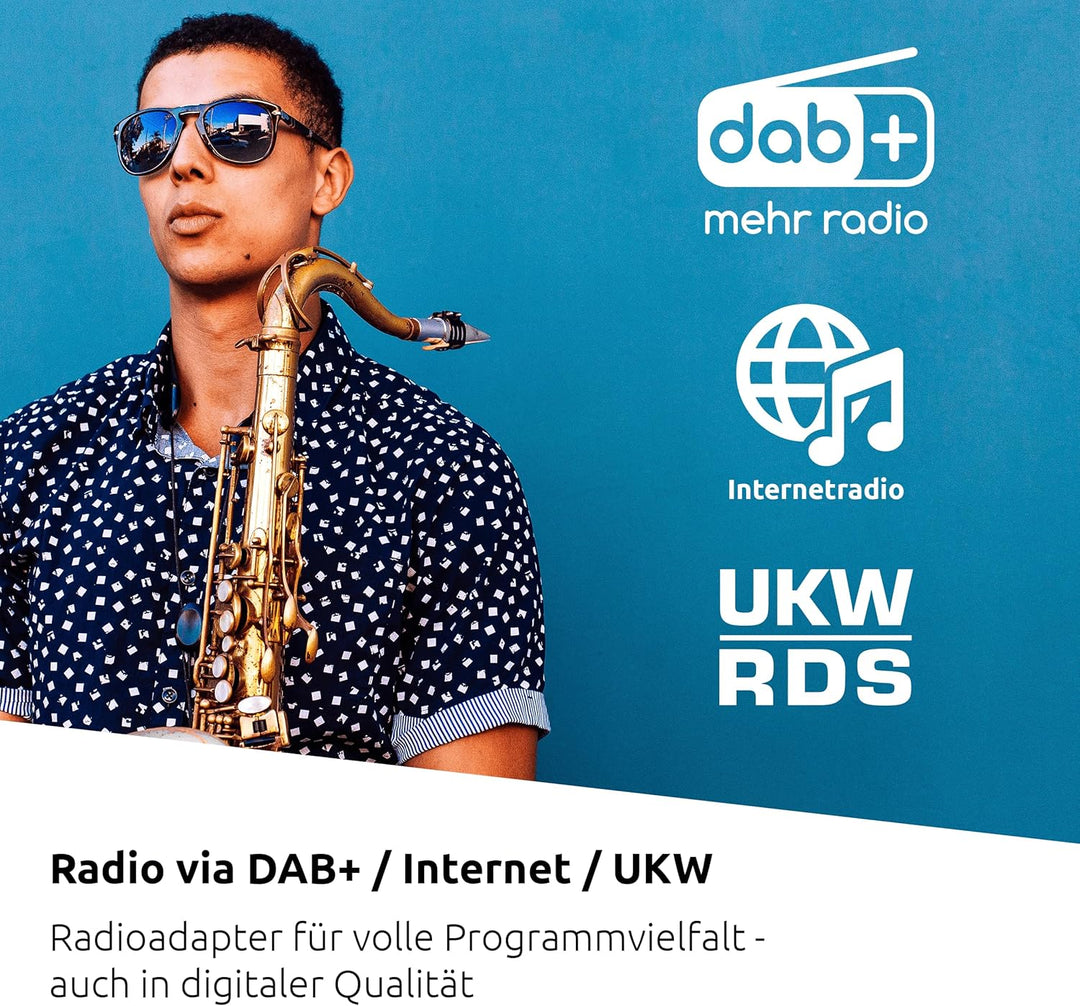 TechniSat DIGITRADIO 11 IR - DAB+ und Internetradio Adapter (WLAN, Farb-Display, Bluetooth, Fernbedi