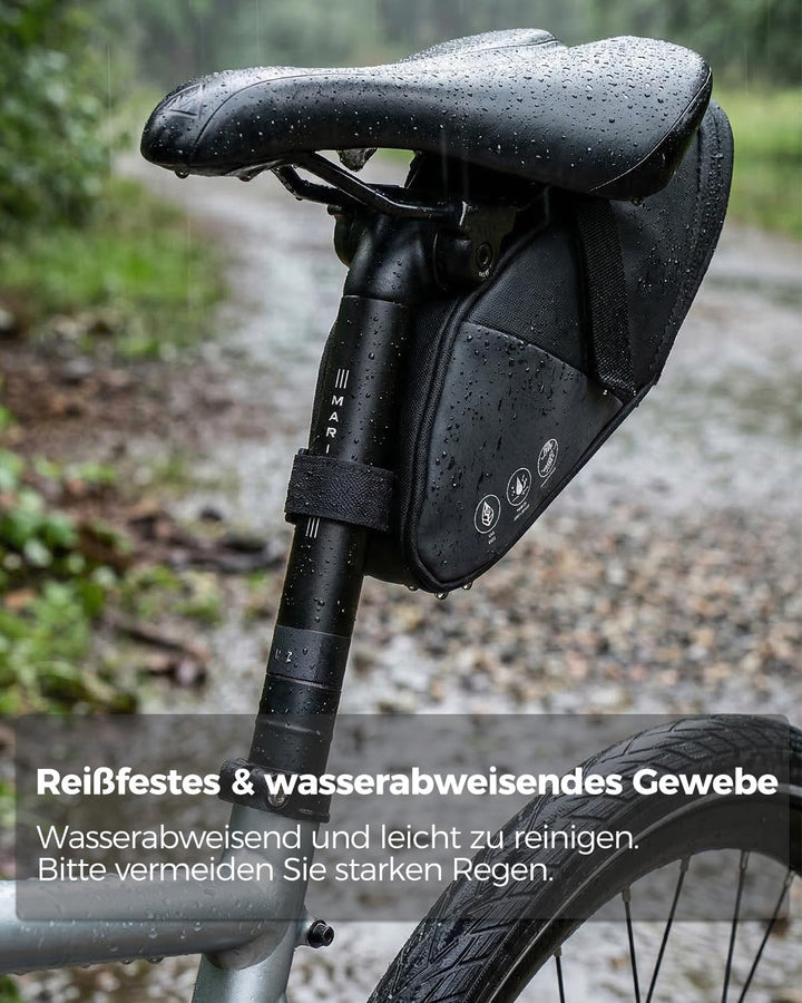 Fahrrad Satteltasche 1L, Wasserabweisende Fahrradtasche mit 3 Netztaschen, Unter dem Sitz Tasche für