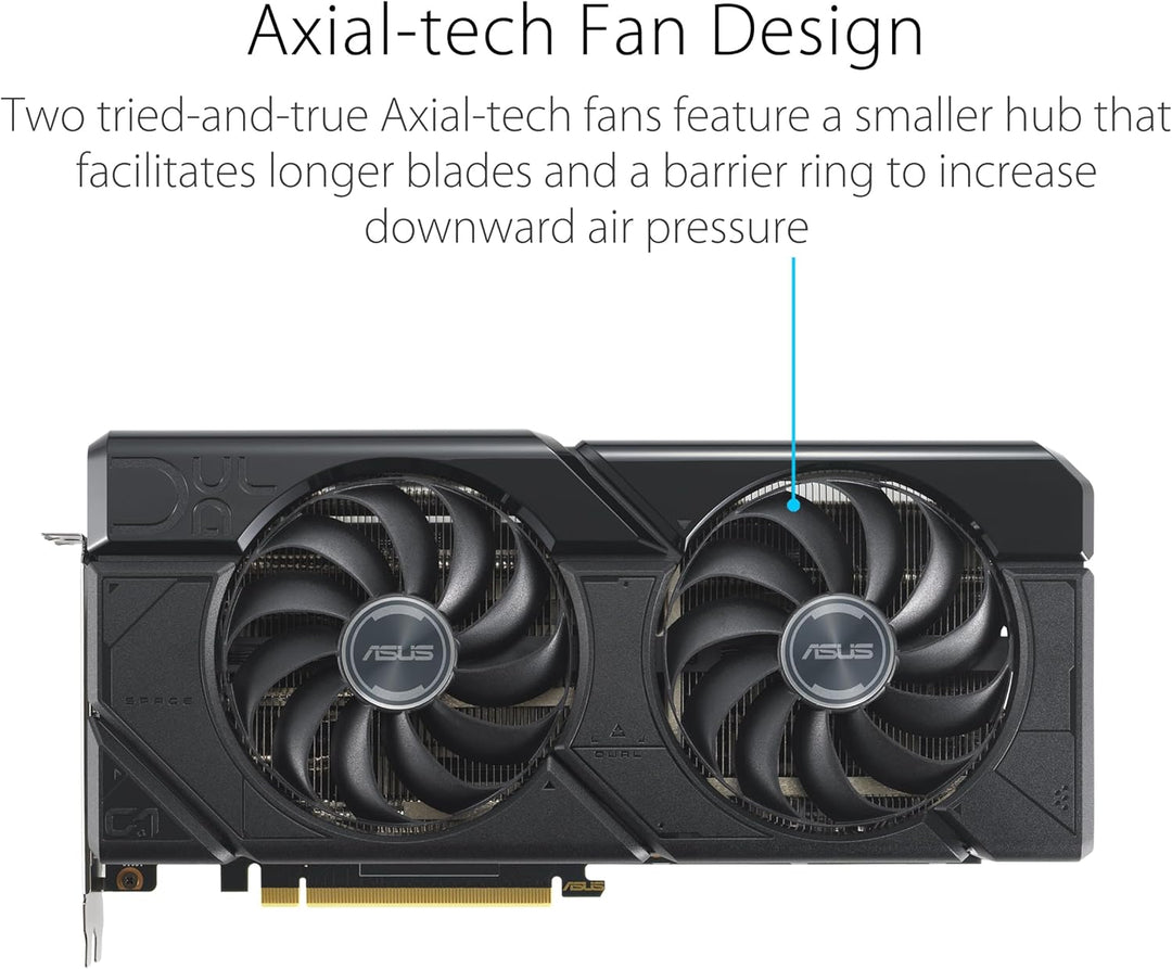 ASUS Dual Radeon RX 7800 XT OC Edition 16GB GDDR6 Gaming Grafikkarte (AMD Radeon RX7800XT, PCIe 4.0,