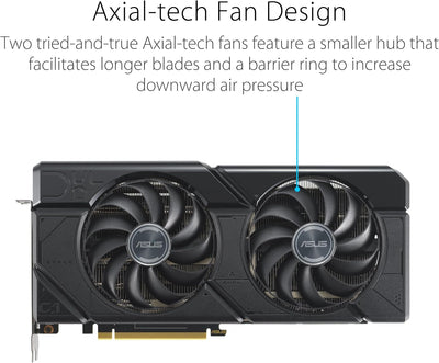 ASUS Dual Radeon RX 7800 XT OC Edition 16GB GDDR6 Gaming Grafikkarte (AMD Radeon RX7800XT, PCIe 4.0,