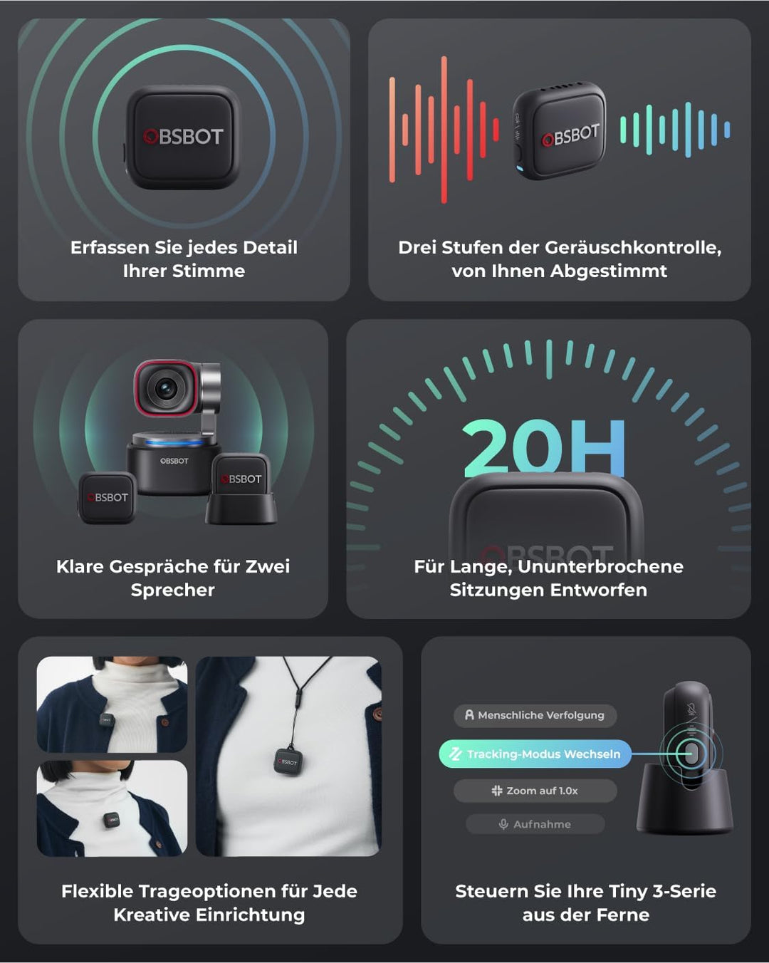 OBSBOT VOX SE Kabelloses Mikrofon