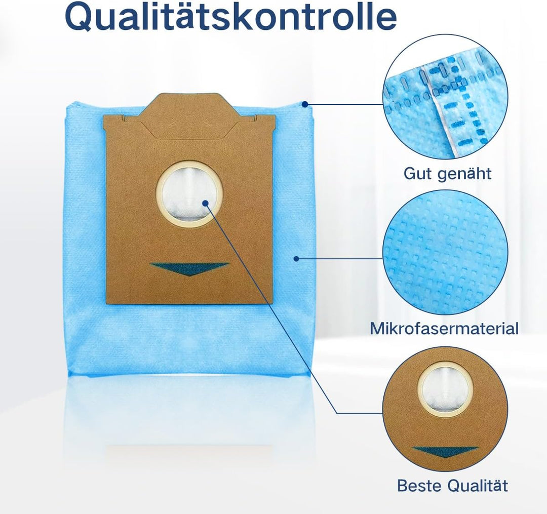 HomeTimes Hochwertiger 3L Staubbeutel für yeedi Cube Saugroboter Ersatzteile Staubsaugerbeutel x6 6