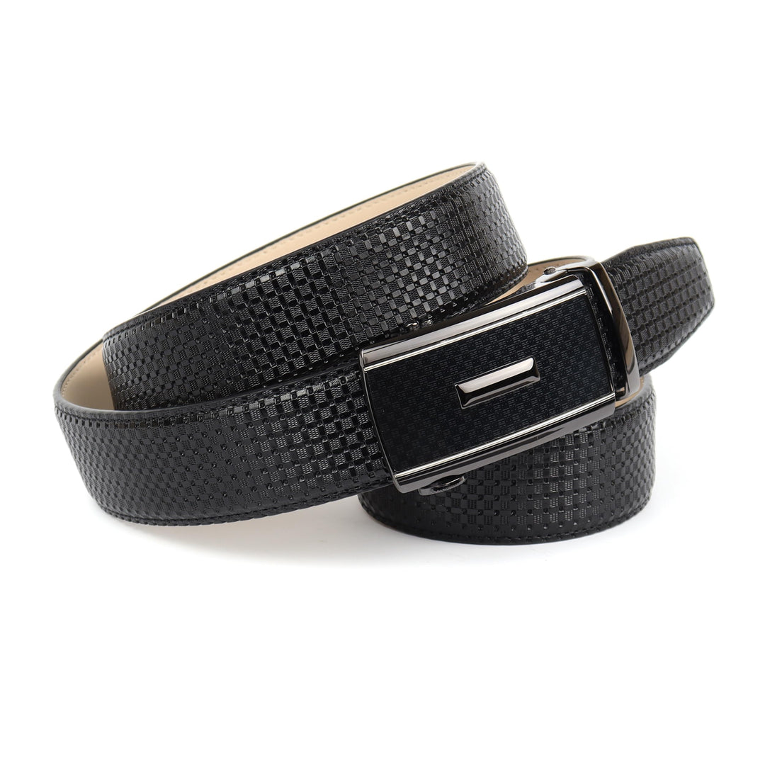Anthoni Crown Herren Ledergürtel Gürtel 85 Schwarz, 85 Schwarz