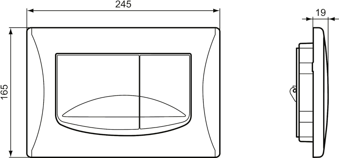 Ideal Standard R0109AC Solea Betätigungsplatte ‎341 g Weiss, ‎341 g Weiss