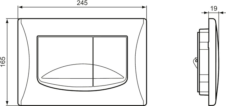 Ideal Standard R0109AC Solea Betätigungsplatte ‎341 g Weiss, ‎341 g Weiss
