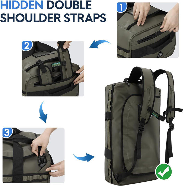 Haimont Reisetasche Sporttasche mit robusten Reisetaschen für Männer und Frauen, Camping mit umwande