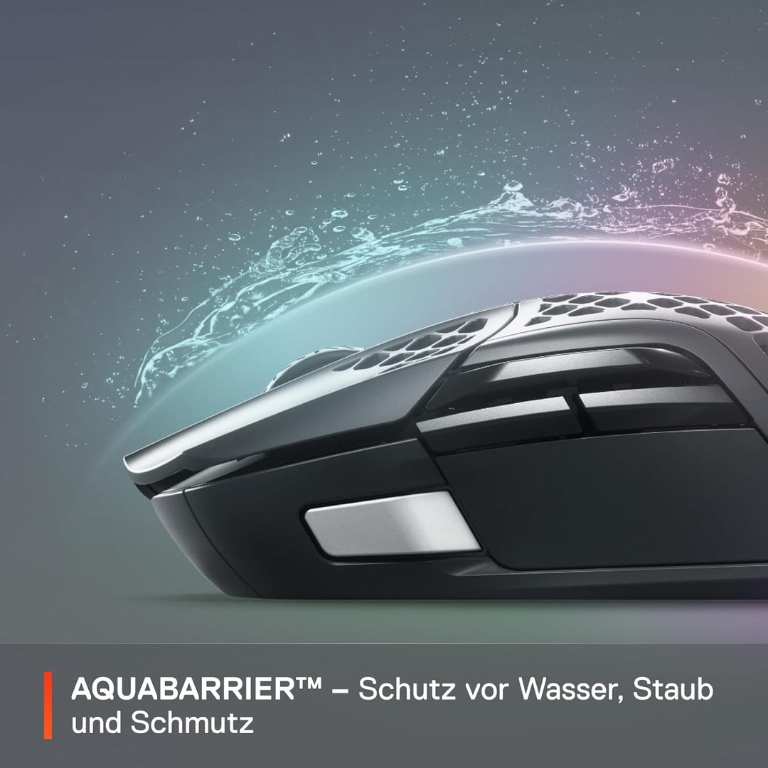 SteelSeries Aerox 5 Wireless – RGB Gaming-Mouse mit Öffnungen in der Oberfläche – Federleichtes, was