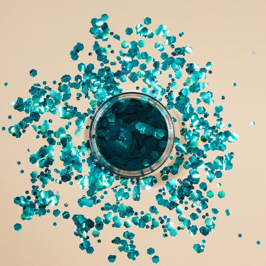 Schillernder grober Glitzer von Moon Glitter - 100% kosmetische Glitzer für Gesicht, Körper, Nägel,