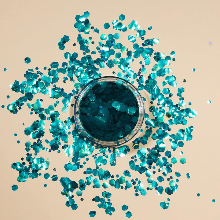 Schillernder grober Glitzer von Moon Glitter - 100% kosmetische Glitzer für Gesicht, Körper, Nägel,