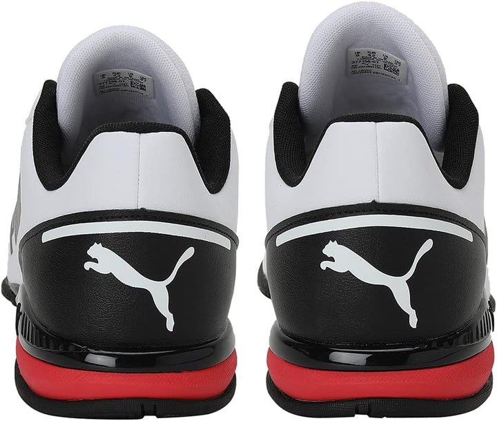 PUMA Herren Equate Sl Strassen-Laufschuh 47 EU Puma White Puma Black High Risk Red, 47 EU Puma White