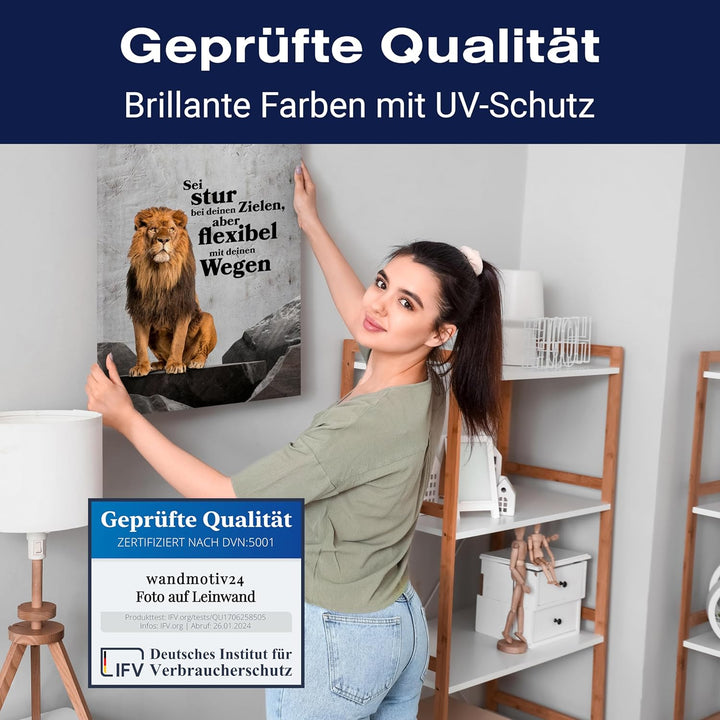 wandmotiv24 Leinwandbild Motivation, 80x60cm, Hochformat, Flexible Wege, Deko, Bilder auf Leinwand,