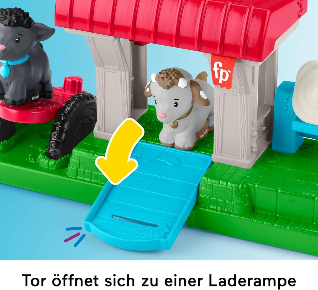 Fisher-Price Little People Spielzeug für Kleinkinder, Spielset Mein erster Baby-Ziegenhof mit 2 Figu