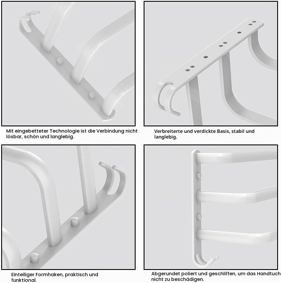 Handtuchhalter Bad 3 Tier Handtuchstange Badezimmer Aluminium Wand-handtuchhalter Handtuchhalter Wan