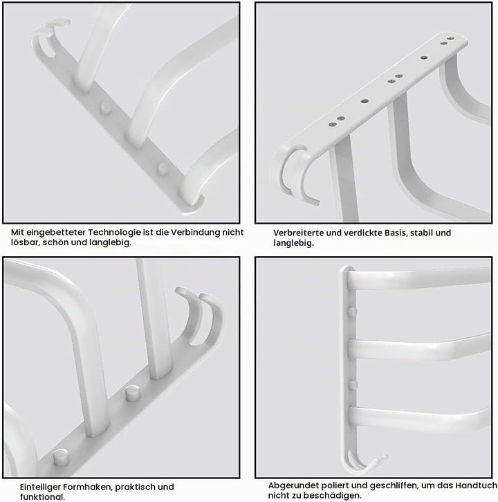 HONPHIER Handtuchhalter Bad 3 Tier Handtuchstange Badezimmer Aluminium Wand-handtuchhalter Handtuchh
