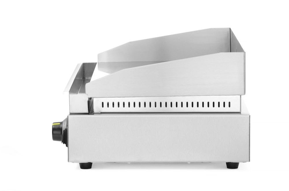 HENDI Entnehmbare Festtschublade, Temperatur bis 300°C regelbar, glatte Ausführung, Elektrogrill, Ti