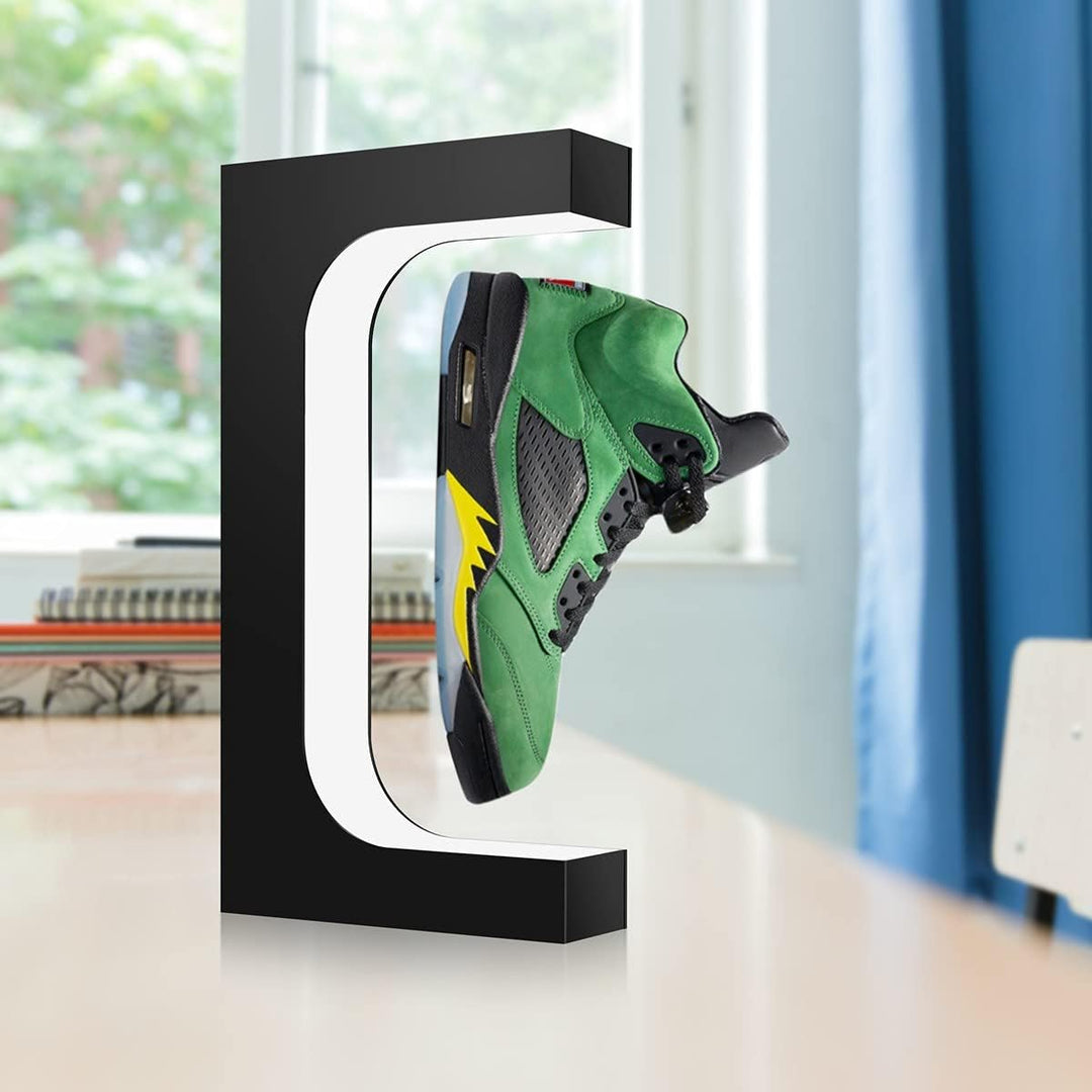 Schwebendes Schuh-Display Magnetische Levitation Sneaker Stand mit LED-Licht Rotierende schwebende H
