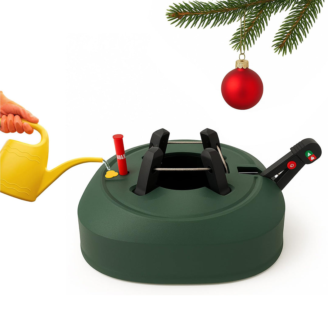 BURI Weihnachtsbaumständer Christbaumständer 2,20 m Baumhöhe - Baumständer Modell 2024 mit Fusspedal