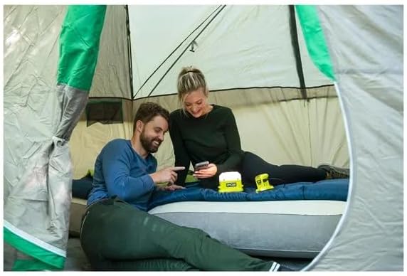 RYOBI 18 V ONE+ Akku-LED-Leuchte RLC18-0 (kompakt, Lichtstärke 3-fach verstellbar 40/200/500, ohne A