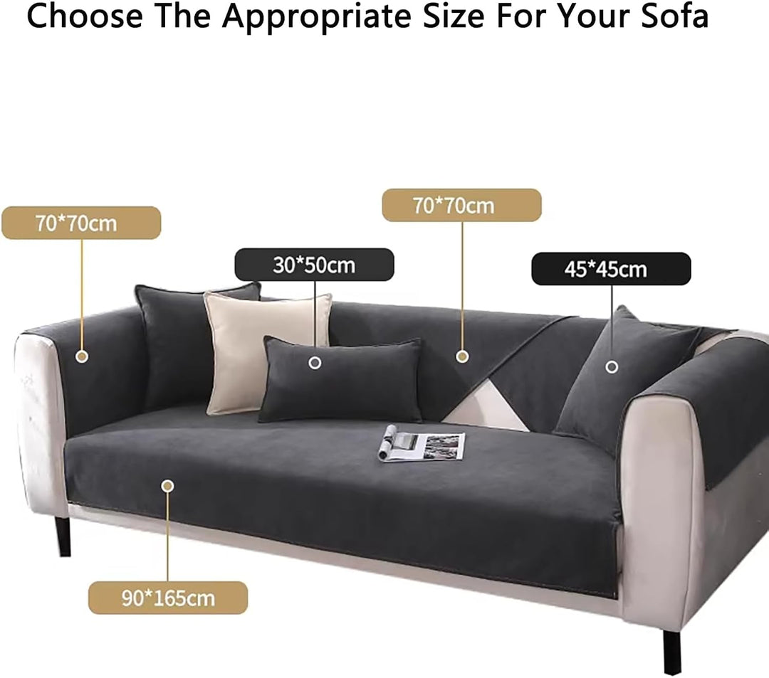 JJRETGY Sofabezug Chenille 1 2 3 4 Sitzer, Ecksofa L Form Sofaüberwurf, rutschfeste Sofabezüge, Warm