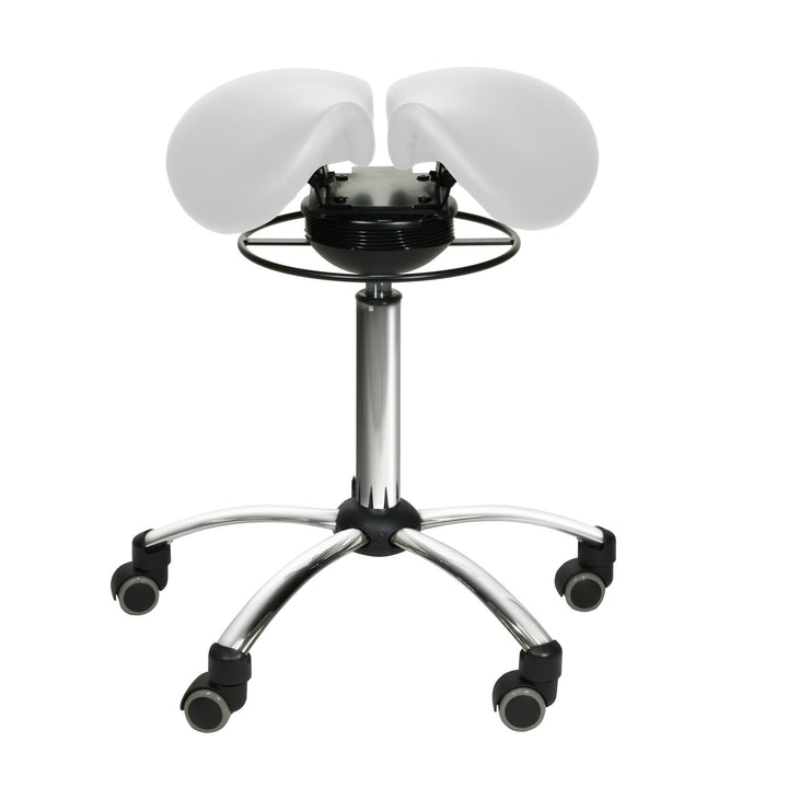 Teqler Sattelhocker mit Swing-Mechanismus weiss