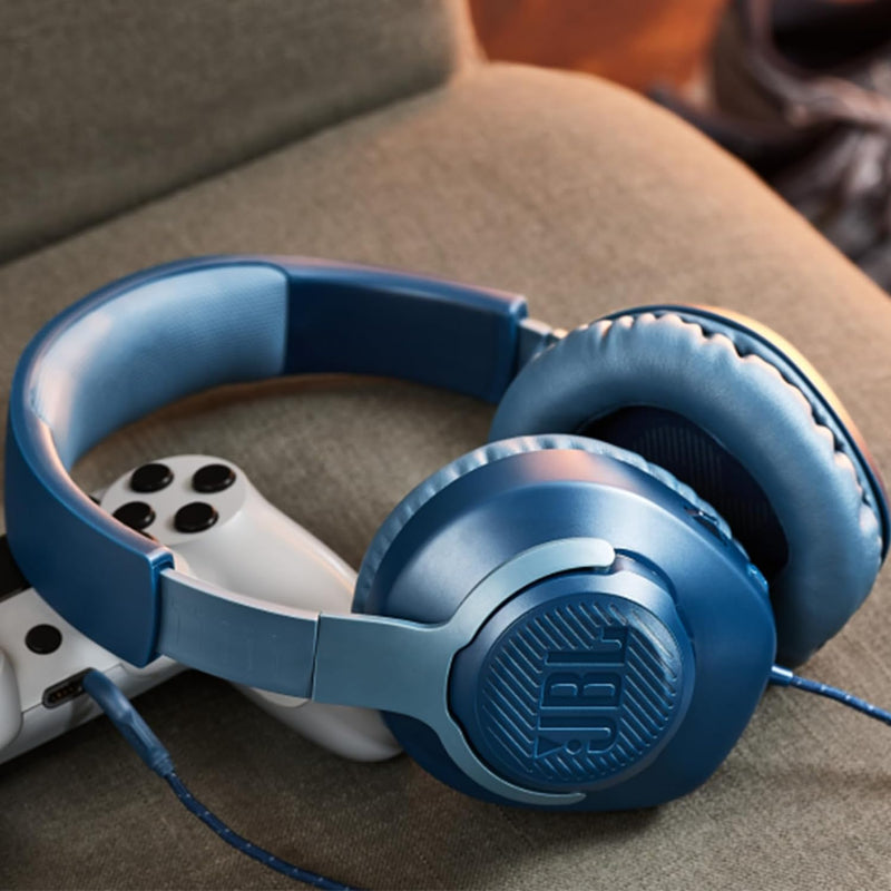 JBL Quantum 100 Over-Ear Gaming Headset – Wired 3,5 mm Klinke – Mit abnehmbarem Boom-Mikrofon – Komp
